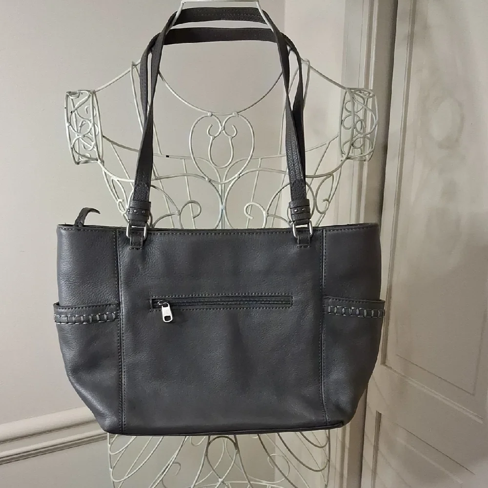 The Sak Charcoal Gray Leather Tote - Picture 3 of 8